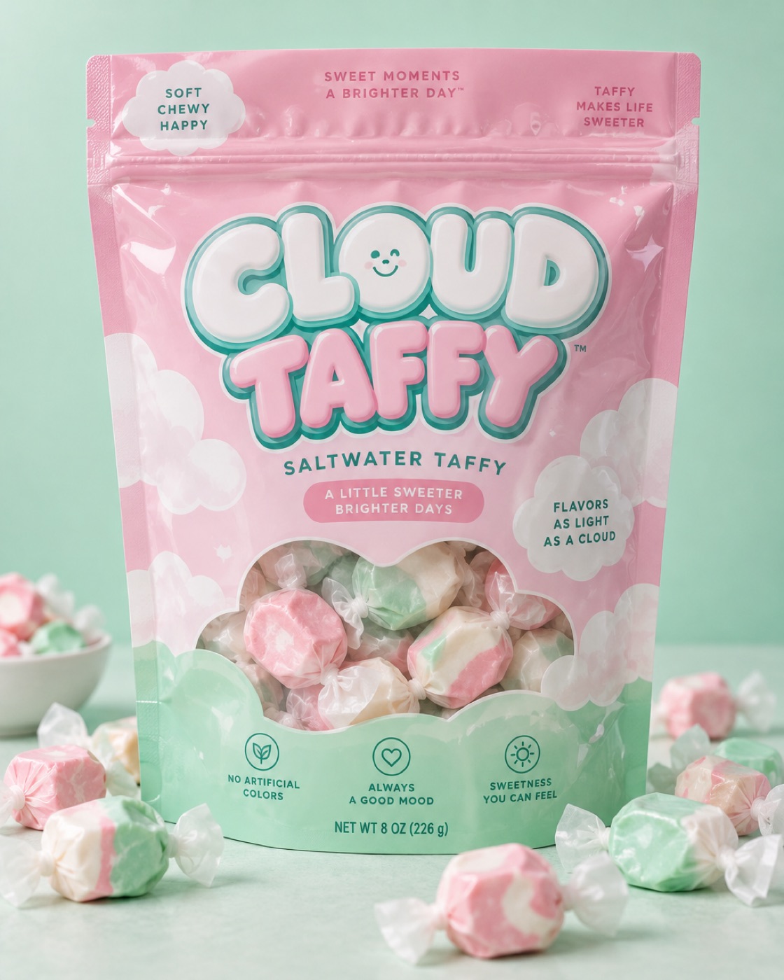 Cloud Taffy candy bag