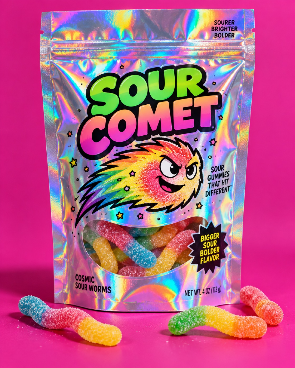 Sour Comet gummy bag